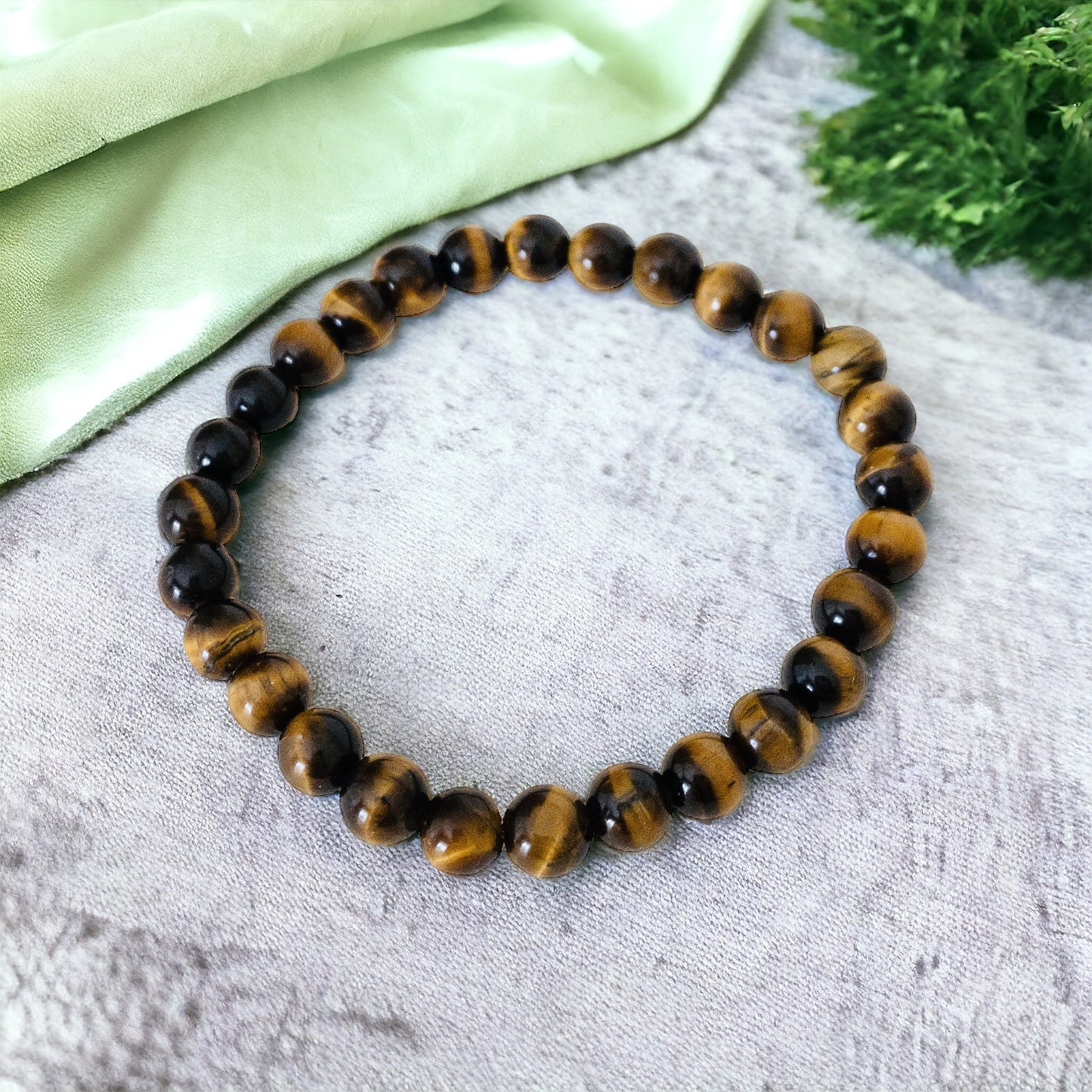 Tiger's Eye Crystal Beaded Bracelet