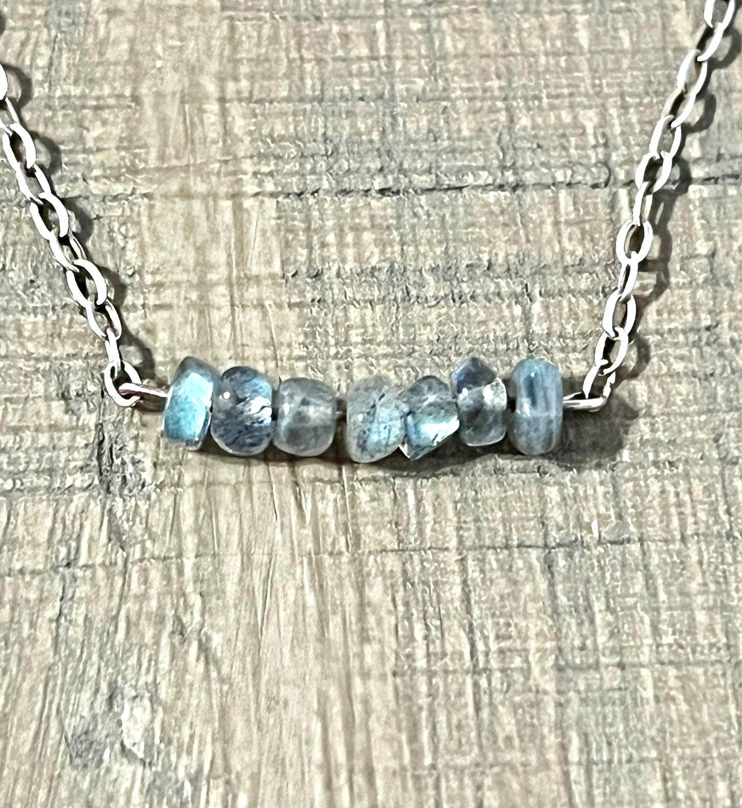 Laboradite Bar Necklace